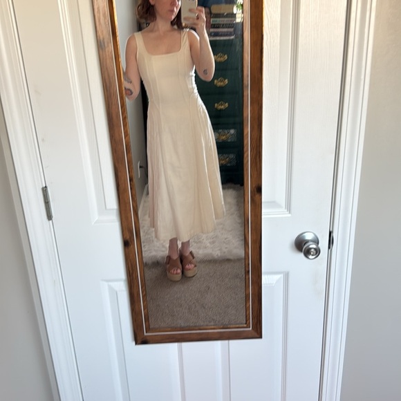 House of Harlow linen blend cream colored dress - Picture 4 of 9